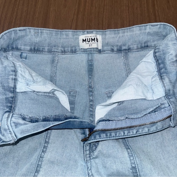 Show Me Your Mumu Jeans 27 Glacier Blue Ashbury Wide Leg Stretch 70s Boho Y2K - Picture 5 of 12